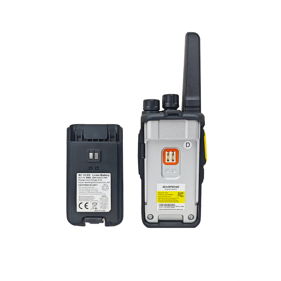 Цифровые рации Baofeng BF-V12D 410-469 МГц, Type-C (2 шт)