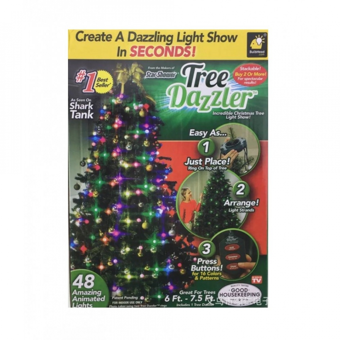Конусная новогодняя гирлянда Tree Dazzler 48 шт