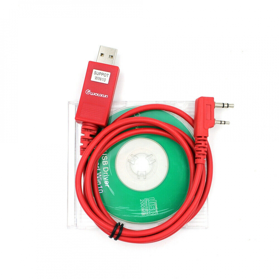 USB кабель и CD диск для программирования раций Wouxun