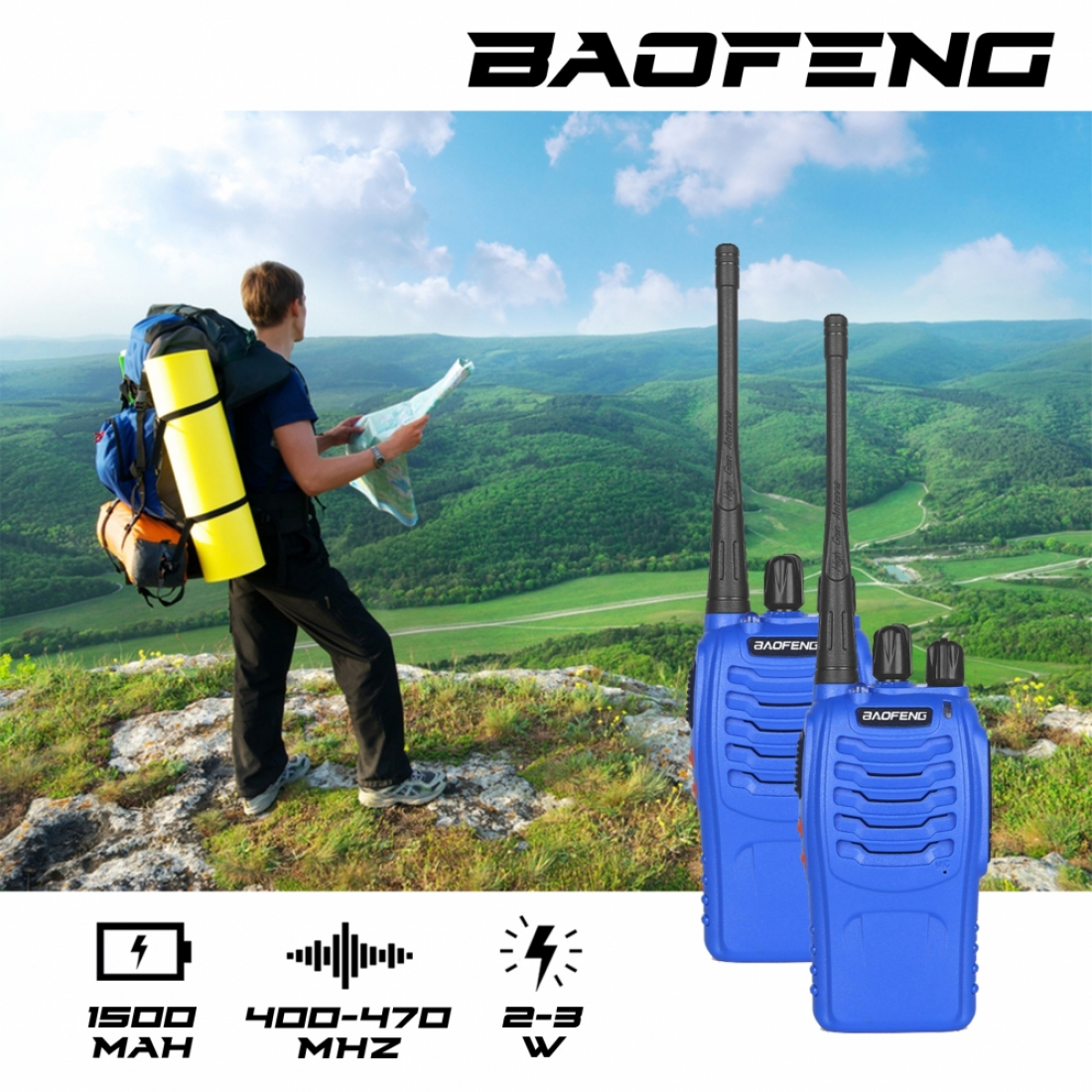 Baofeng BF-888S синяя (2шт)
