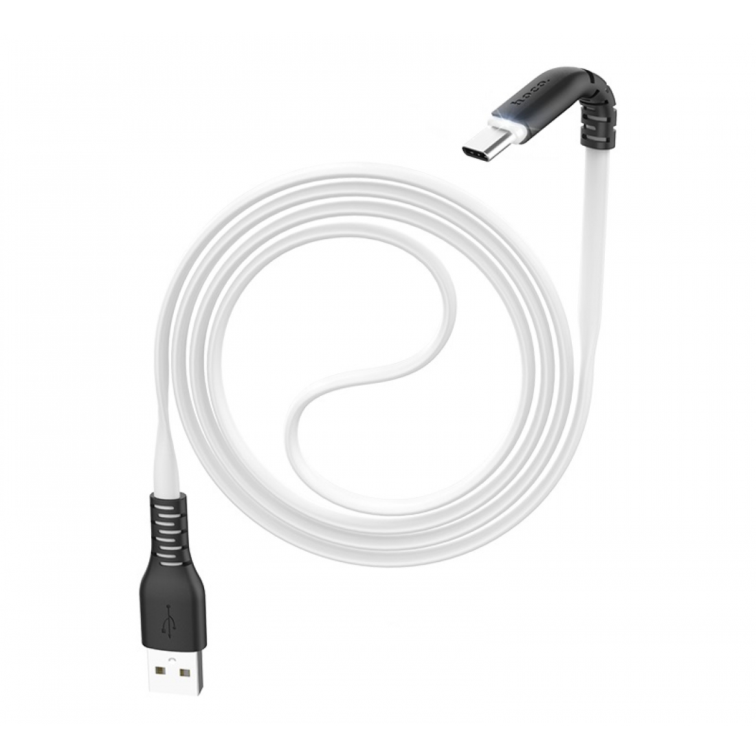 Кабель USB на Type-C, Hoco X44 soft silicone 1м, для зарядки и передачи данных, белый