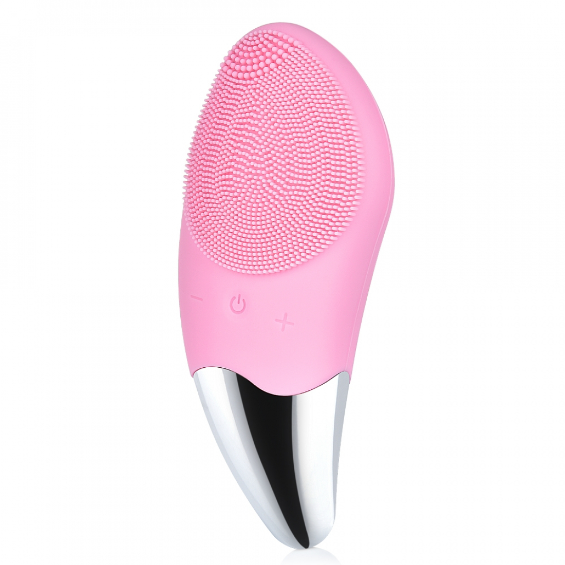 Электрический силиконовый вибромассажер, розовый, для лица Facial Brush