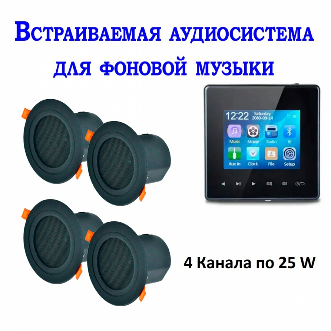 Встраиваемая аудиосистема для фоновой музыки 425G-B + CR313