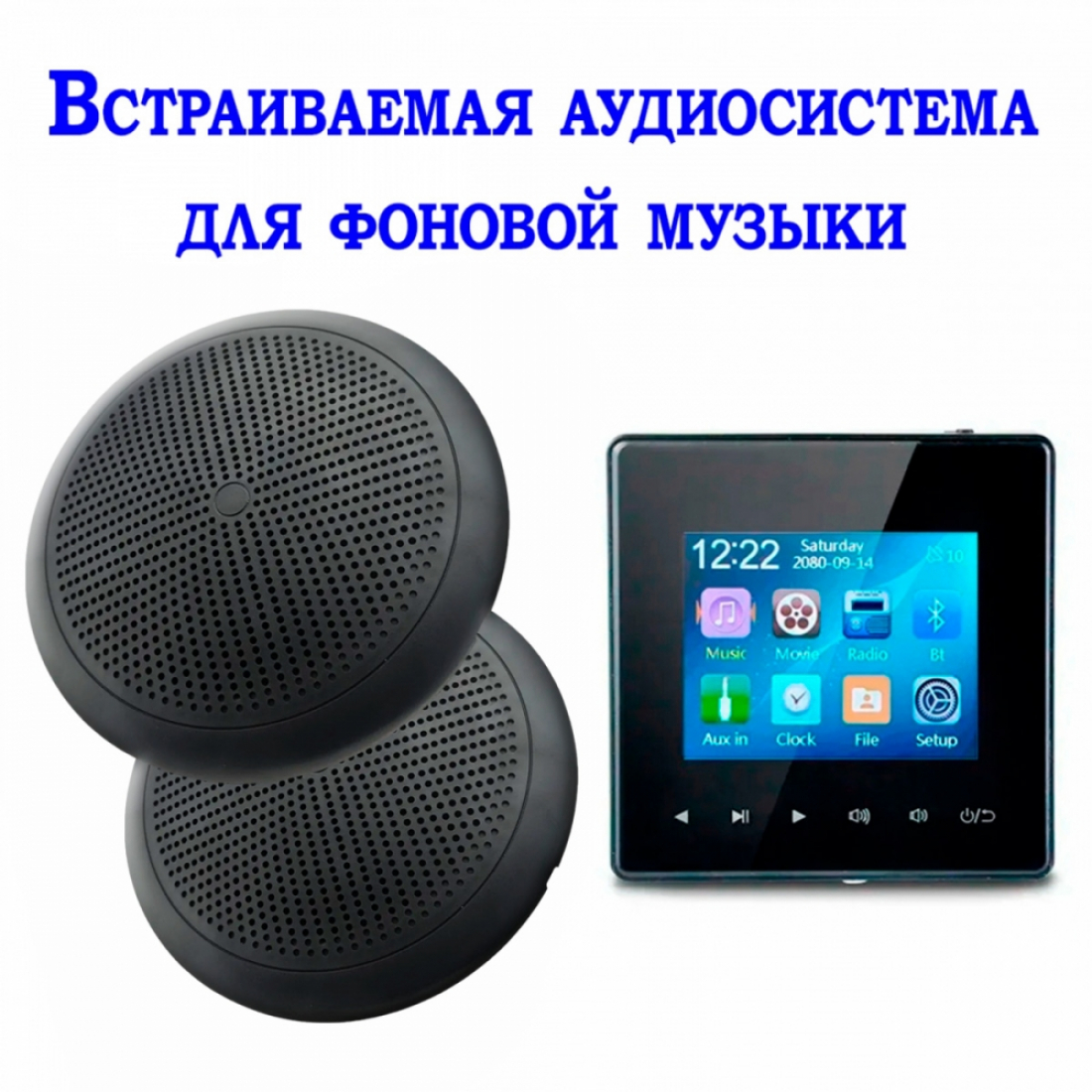 Встраиваемая аудиосистема для фоновой музыки 425G-B+ 2*CSR625 черные с блоком управления