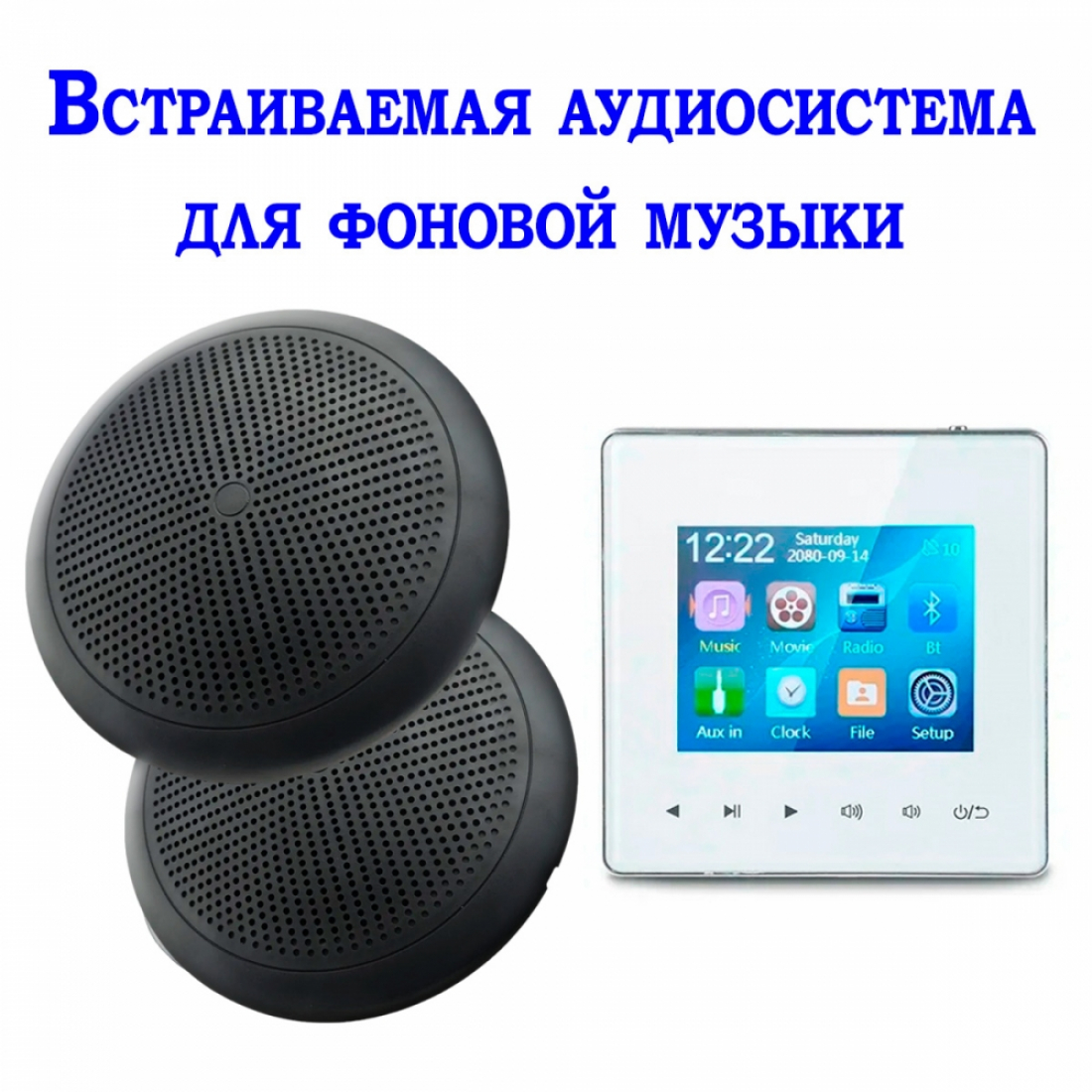 Встраиваемая аудиосистема для фоновой музыки 425G-W+2*CSR625 черные с блоком управления
