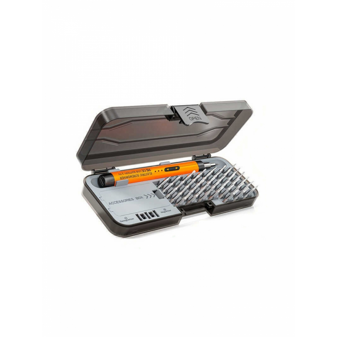 Электрическая отвертка TK-S001 orange, аккумуляторная, с набором бит