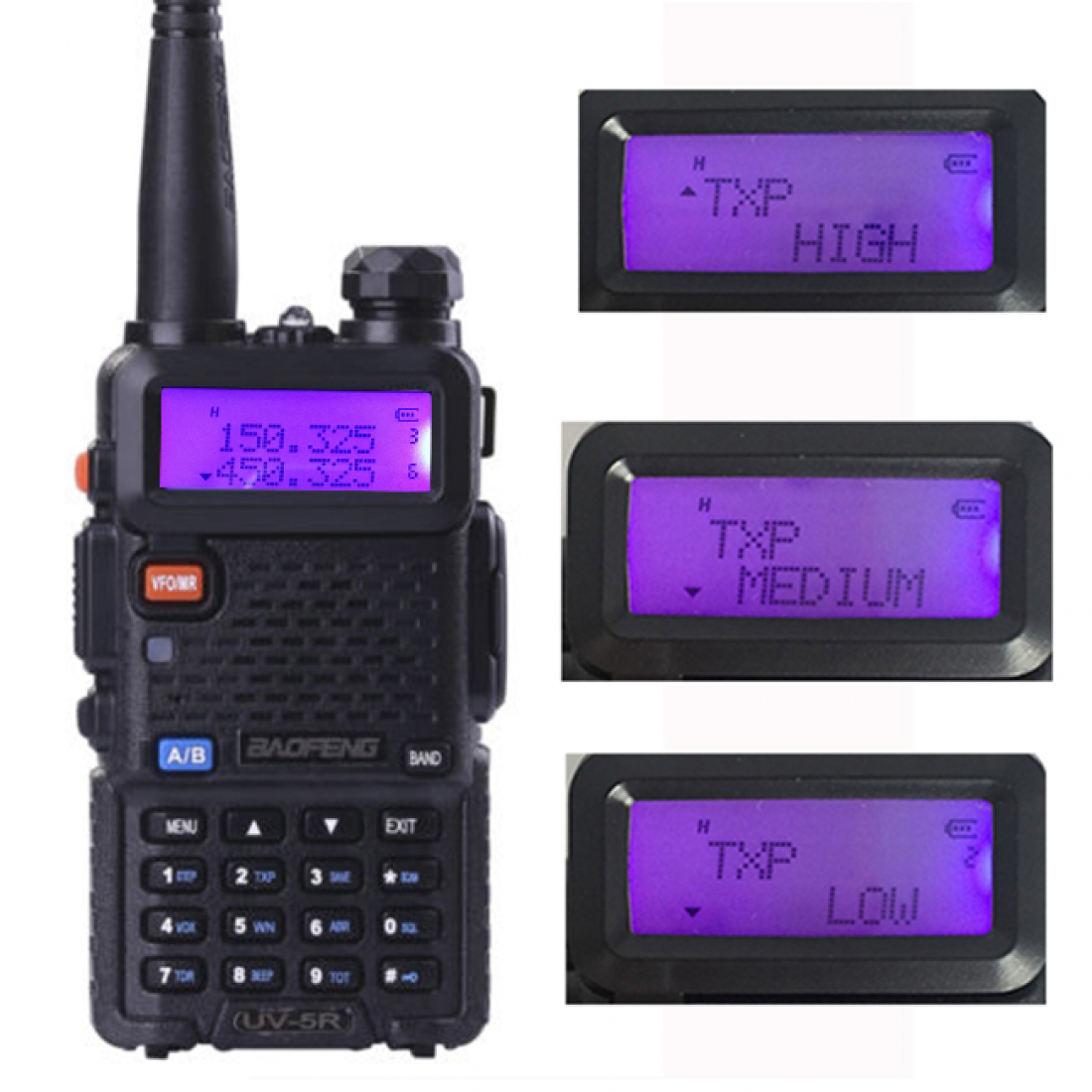 Baofeng UV-5R  8W (3 режима мощности) + подарок