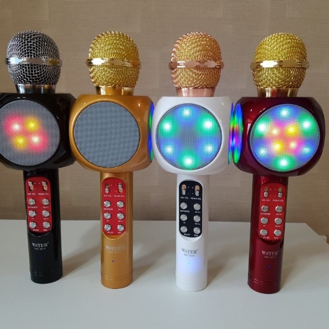 БЕСПРОВОДНОЙ BLUETOOTH КАРАОКЕ МИКРОФОН WSTER WS-1816(Золото)