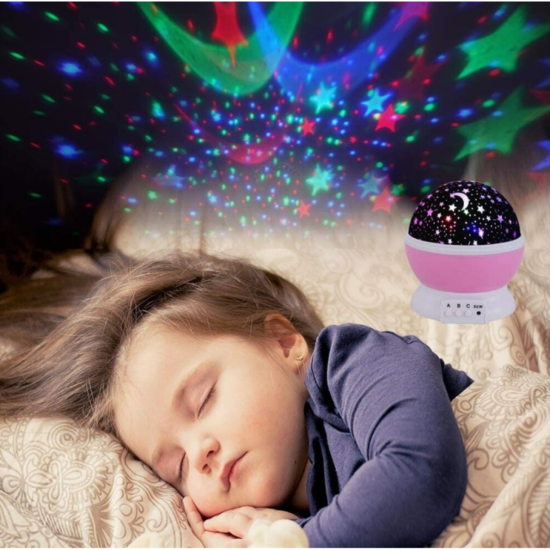 Ночник-проектор Звездное небо Star Master Dream Pink