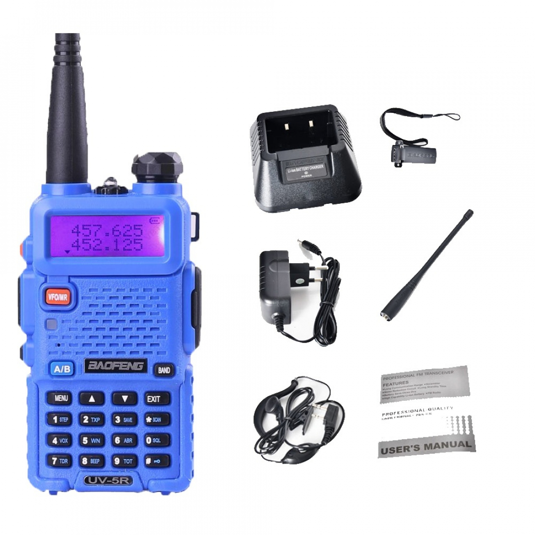 Baofeng UV-5R 8 Вт цветные (синяя)