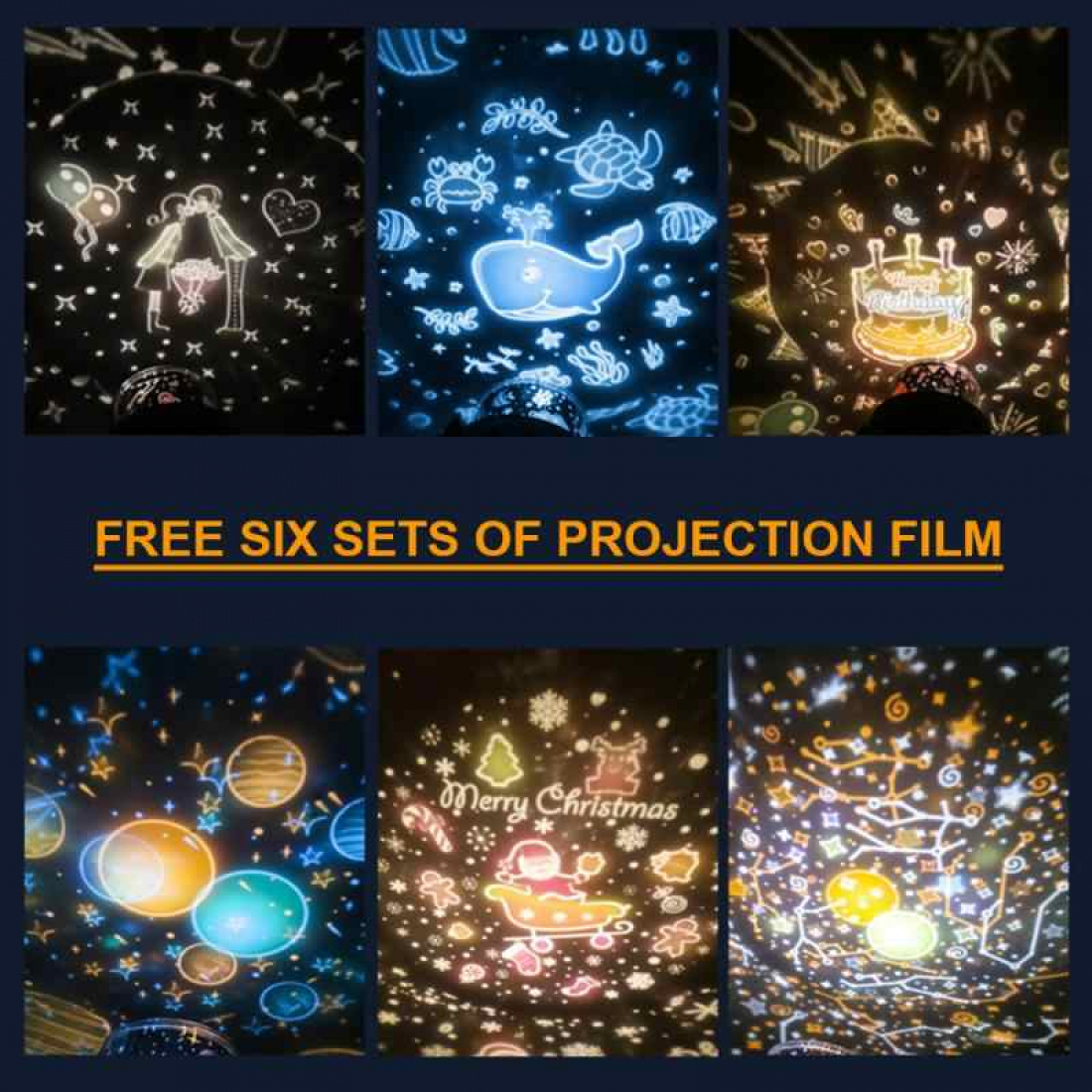 Светильник - проектор звёздного неба Cute elf deer projection lamp + пульт управления