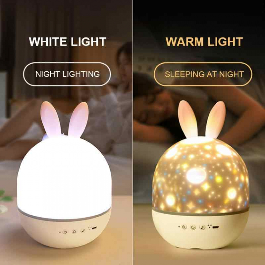 Светильник - проектор звёздного неба Cute elf deer projection lamp + пульт управления