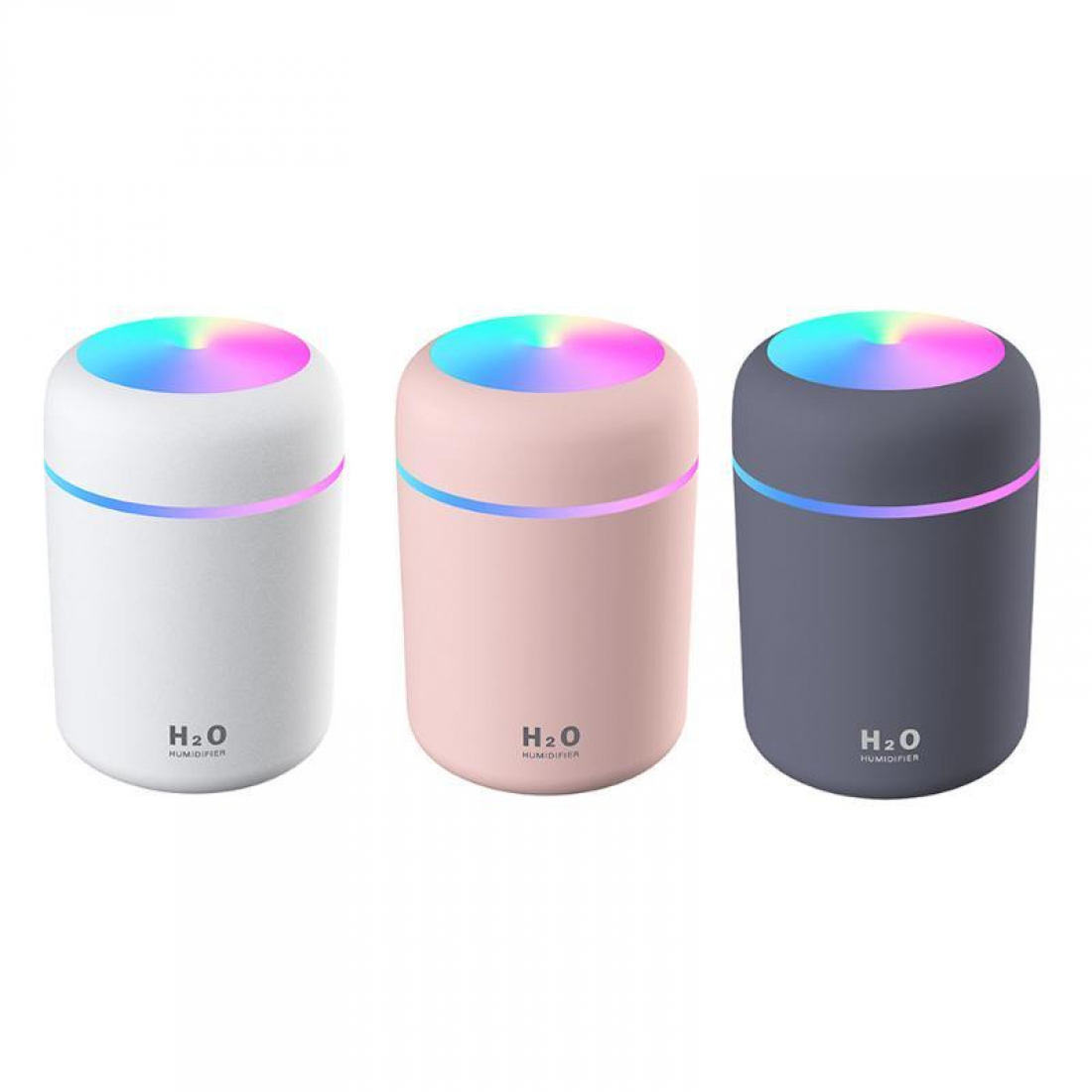 Мини-увлажнитель воздуха с подсветкой Humidifier H2O DQ-107 Розовый