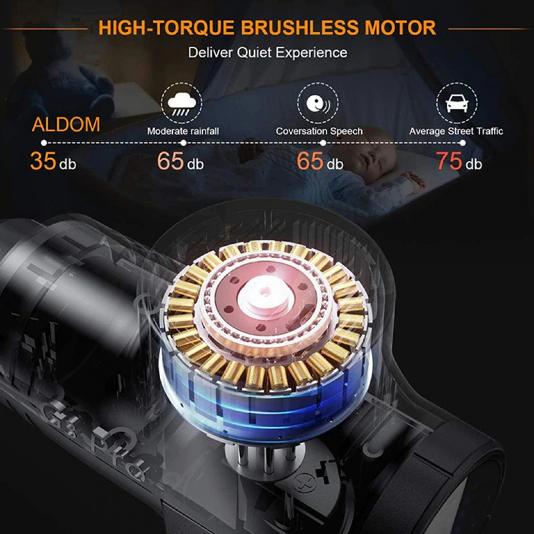 Перкуссионный массажер для тела чёрный Muscle Massage Gun