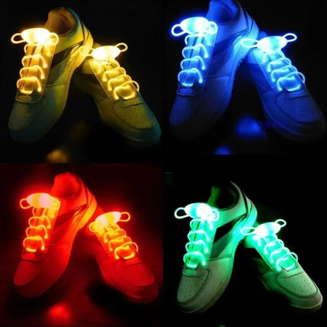 Светящиеся шнурки с LED подсветкой 80см (Цветные 2 шт)