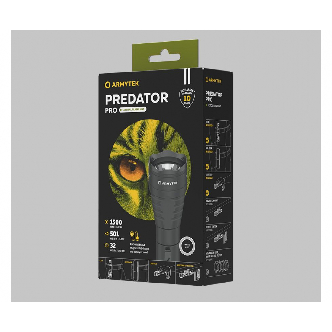 Фонарь Armytek Predator Pro Magnet USB, 1500 лм / холодный свет