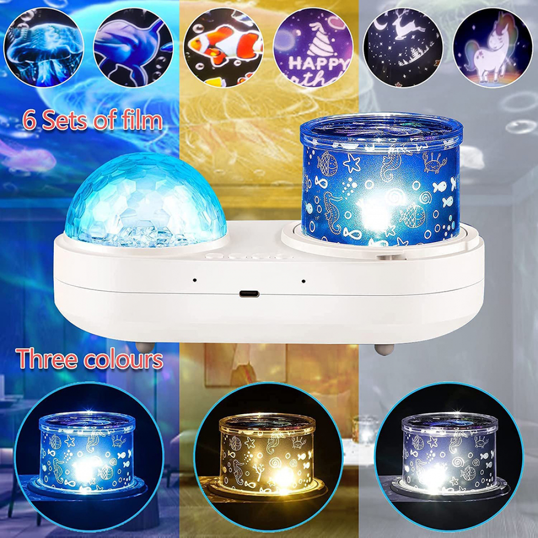 Светильник проектор Starry Ocean Projector с проекцией и эффектом звездного неба