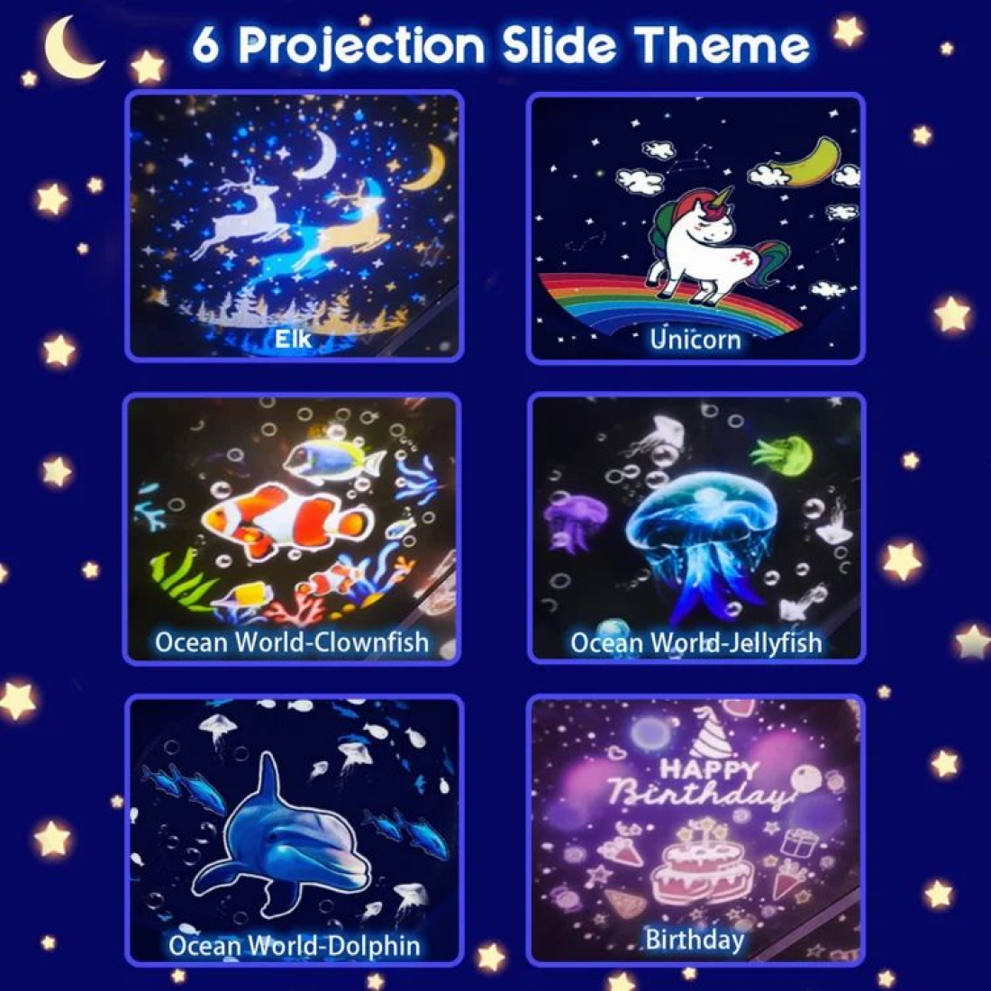 Светильник проектор Starry Ocean Projector с проекцией и эффектом звездного неба