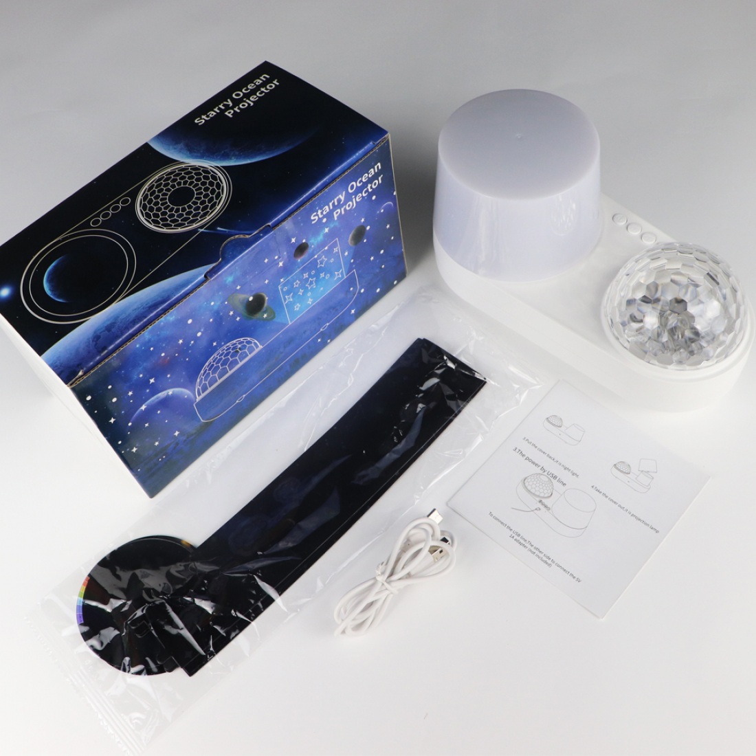 Светильник проектор Starry Ocean Projector с проекцией и эффектом звездного неба