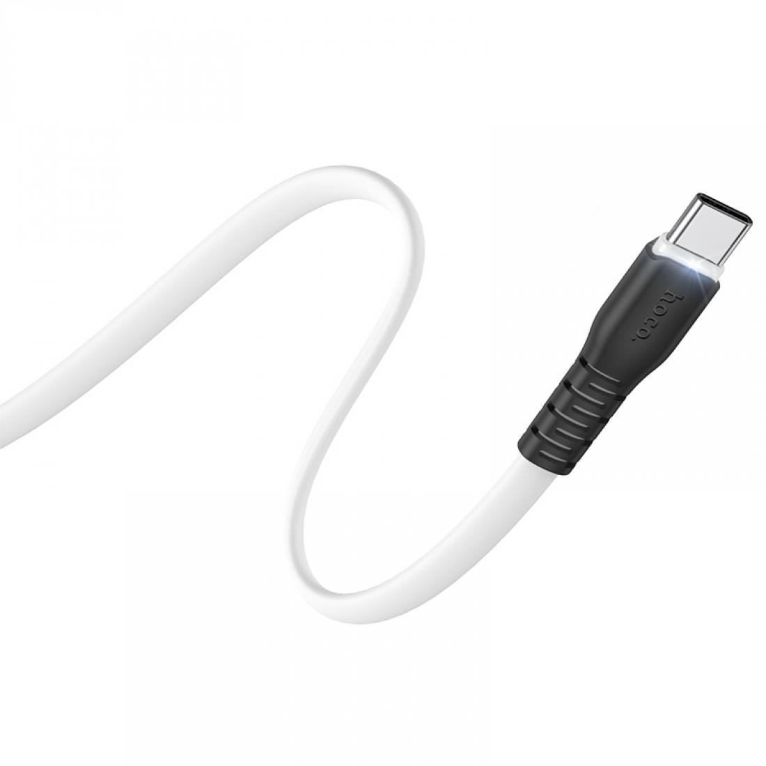 Кабель USB на Type-C, Hoco X44 soft silicone 1м, для зарядки и передачи данных, белый