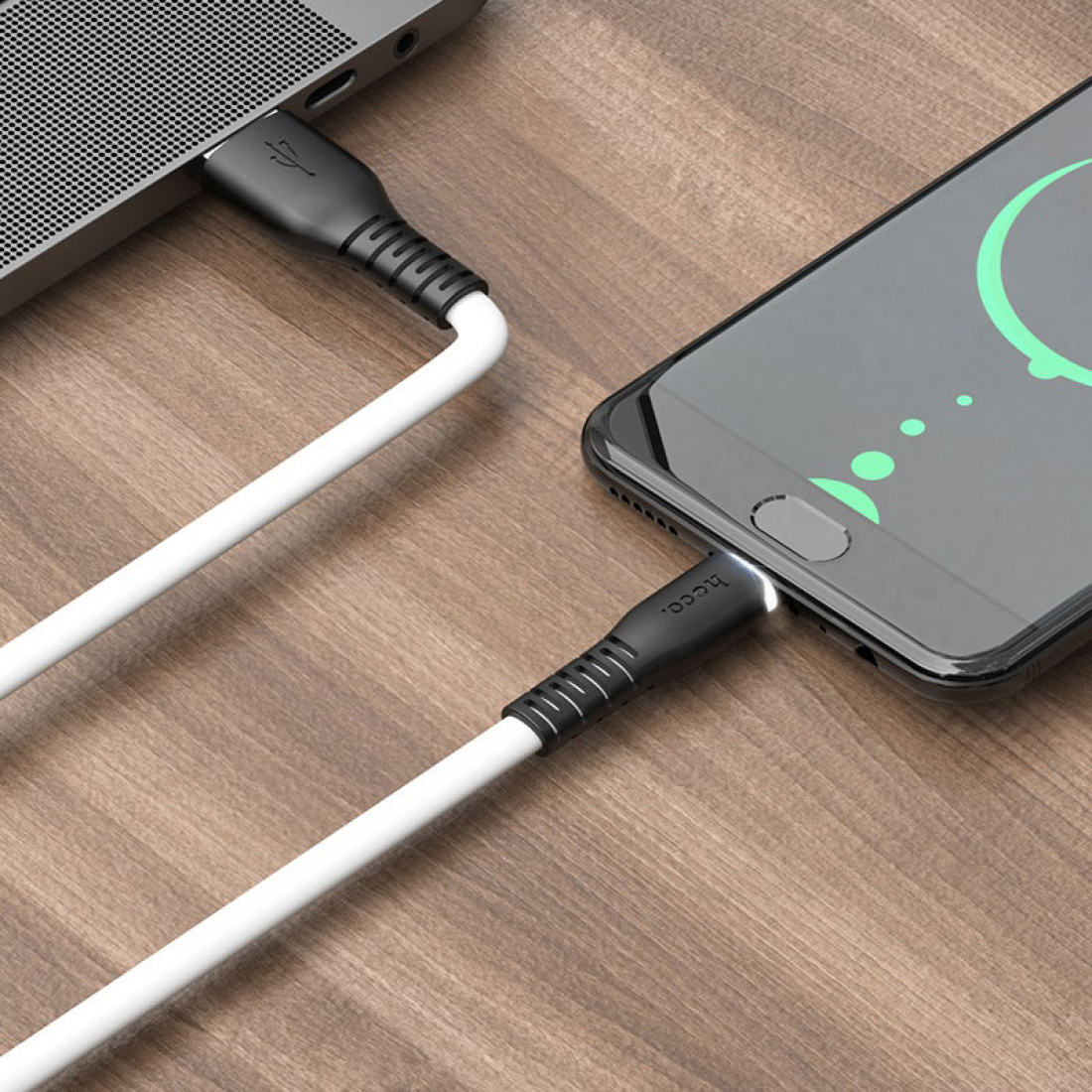 Кабель USB на Type-C, Hoco X44 soft silicone 1м, для зарядки и передачи данных, белый