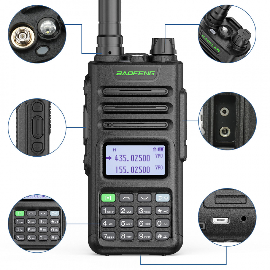 Baofeng UV-13 PRO зарядка TYPE-C (чёрный)