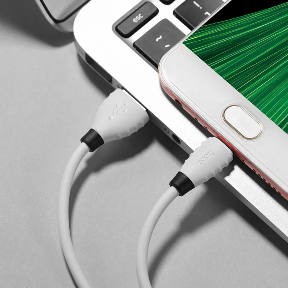 Кабель USB на TYPE C, Hoco X27, 2.4 A, 1.2 м, белый
