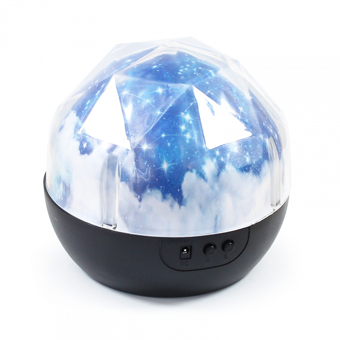 Светильник - проектор звёздного неба (звёзды) Magic Diamonds projection lamp (5 сменных фонов + вращение)