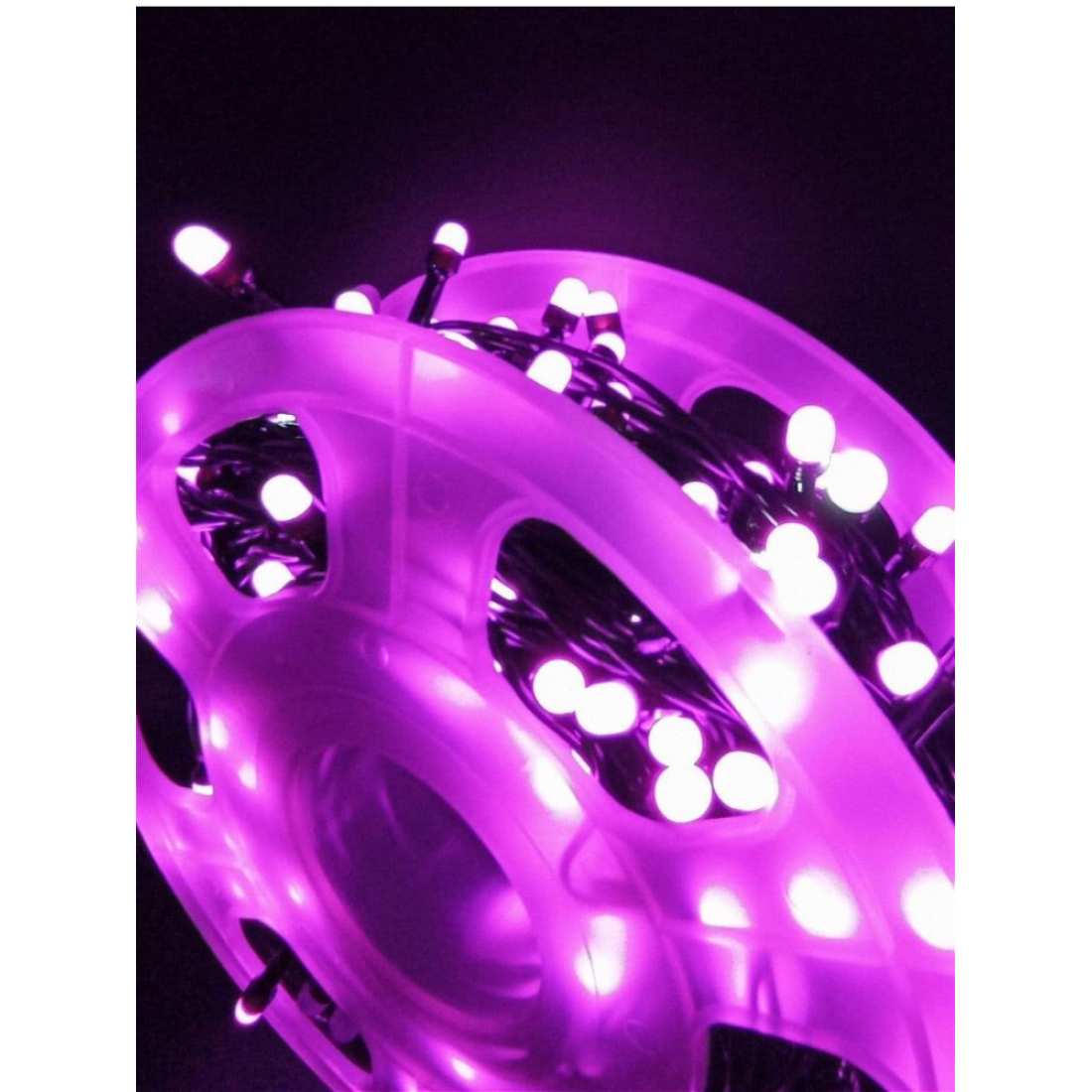 Новогодняя гирлянда светодиодная нить розовый 500 led (30 метров), 1 режим (постоянный свет)