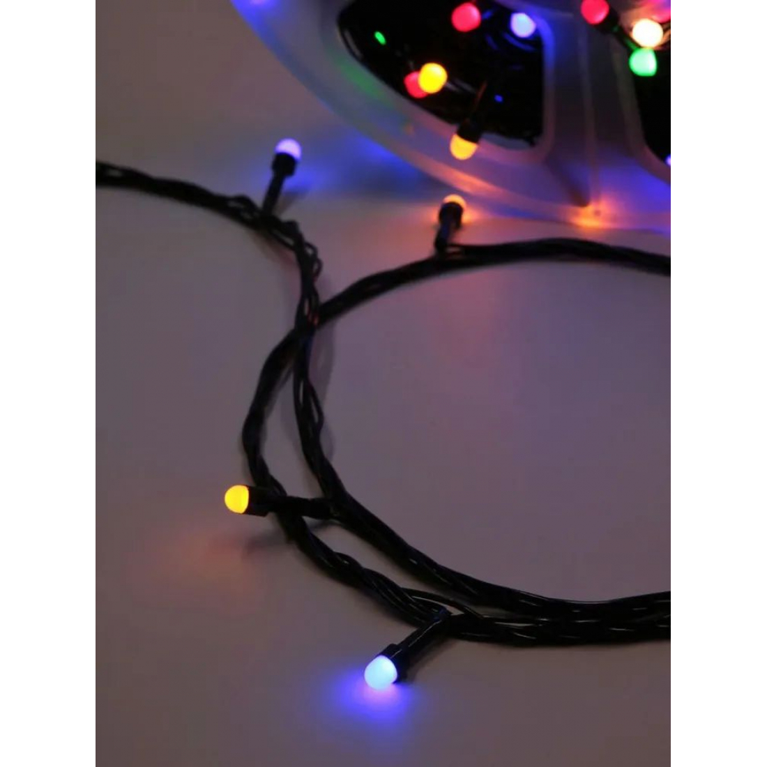 Новогодняя гирлянда светодиодная нить разноцветная 500 led (45 метров), 1 режим (постоянный свет)