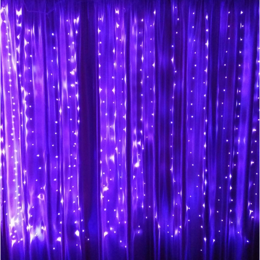 Новогодняя гирлянда светодиодная занавес роса 2.0х2.0м 200LED фиолетовая