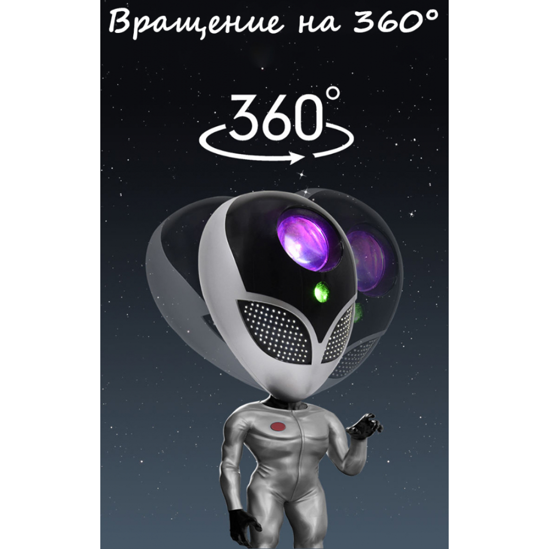 Ночник-проектор звездного неба 'Инопланетянин' с пультом управления
