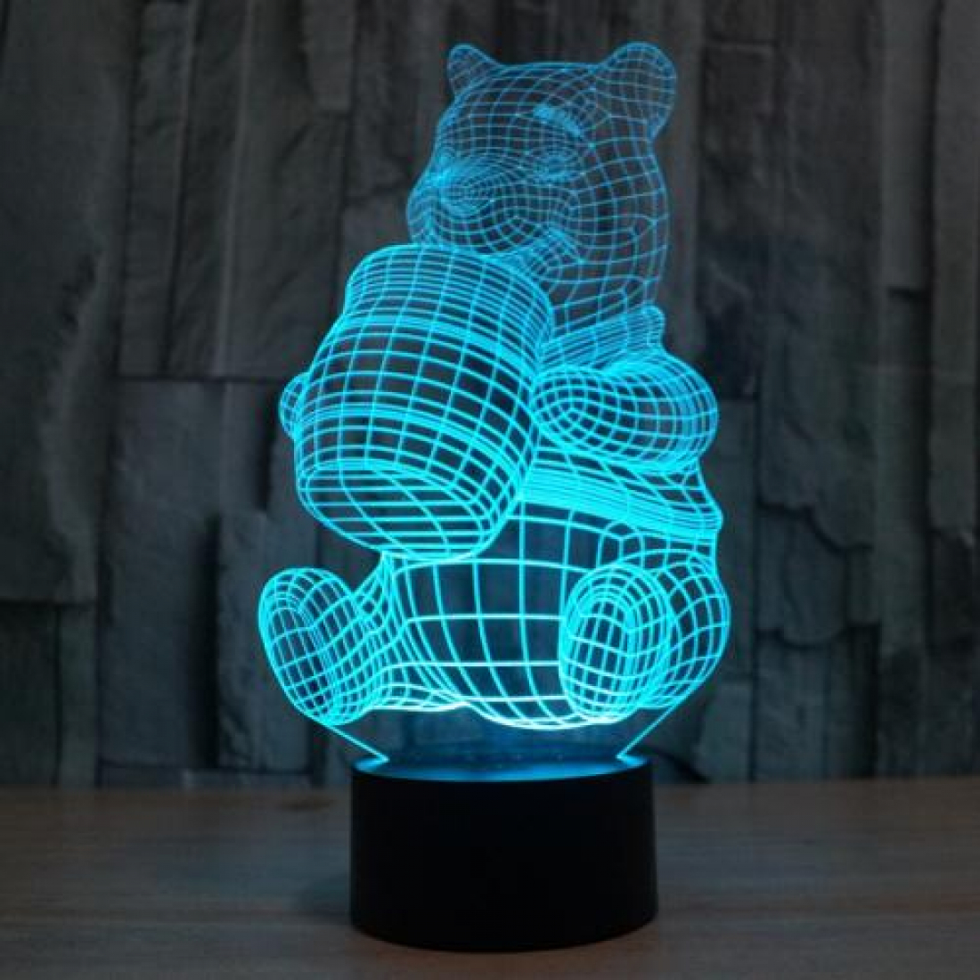 Светодиодный 3D ночник Винни Пух, USB, 8 цветов