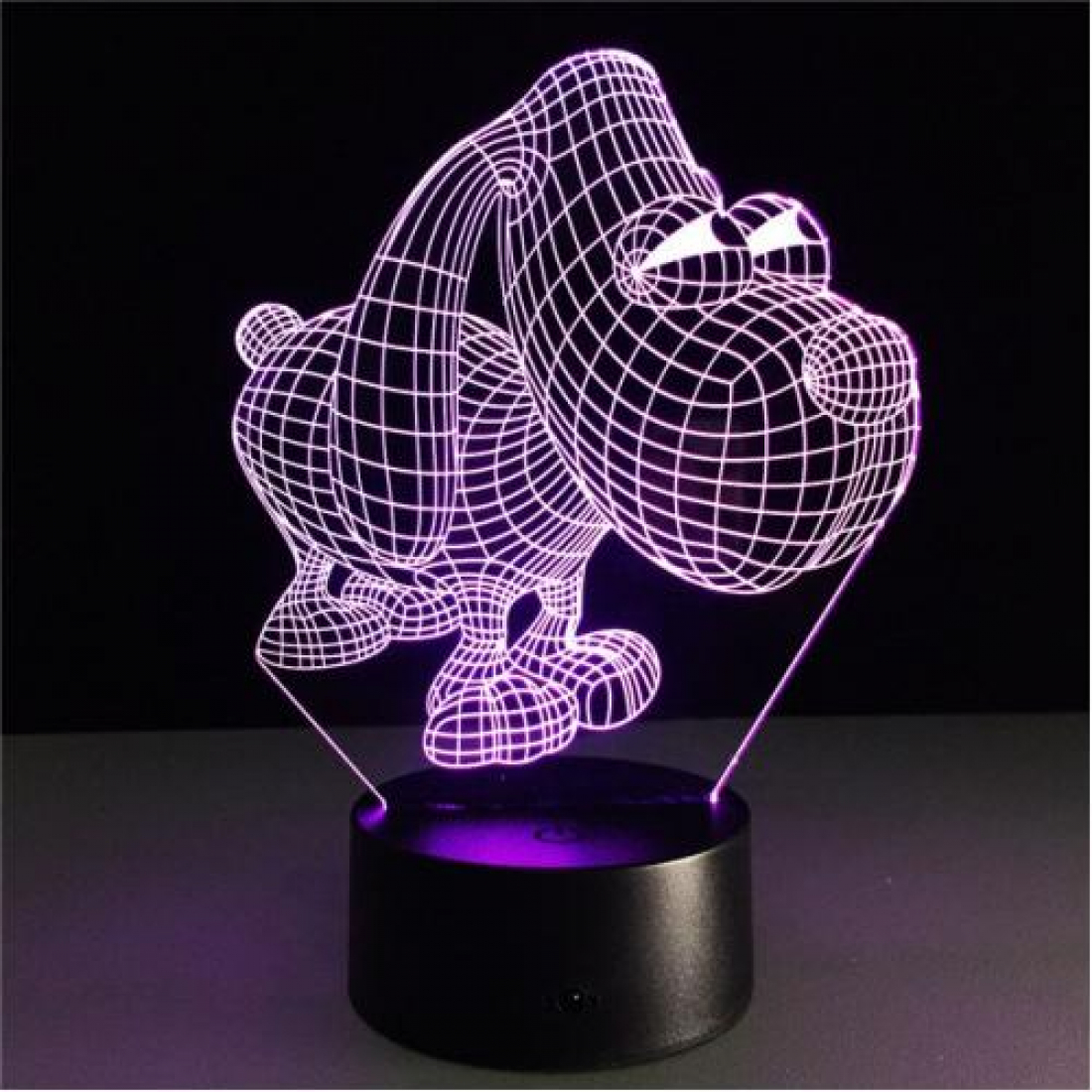 Светодиодный 3D ночник Собака, USB, 8 цветов
