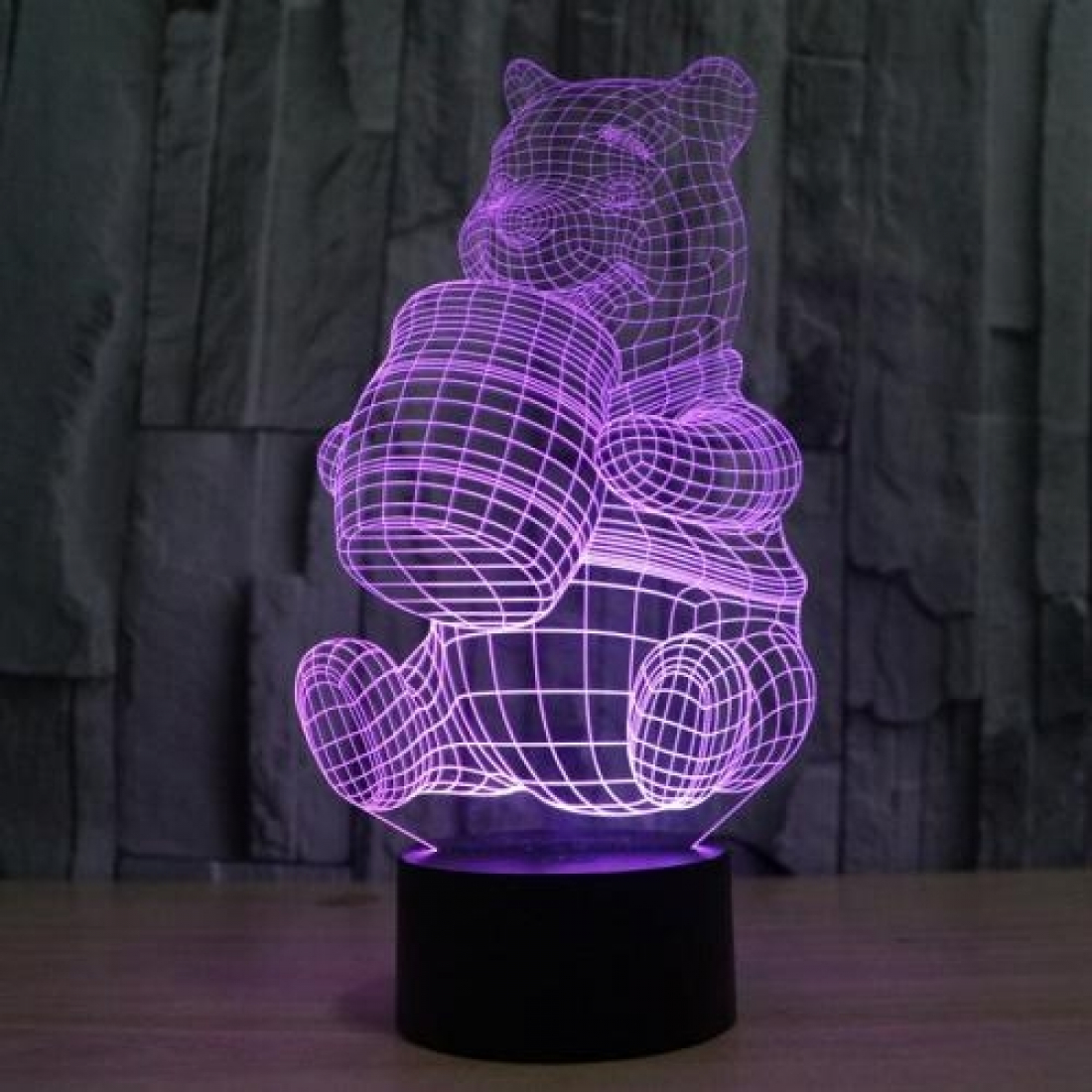 Светодиодный 3D ночник Винни Пух, USB, 8 цветов