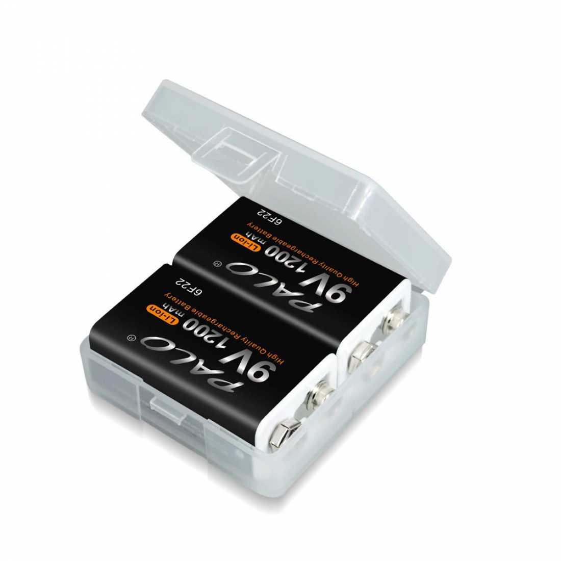 Аккумуляторная батарейка крона Palo (2шт) 1200 mAh 9V 6F22 USB