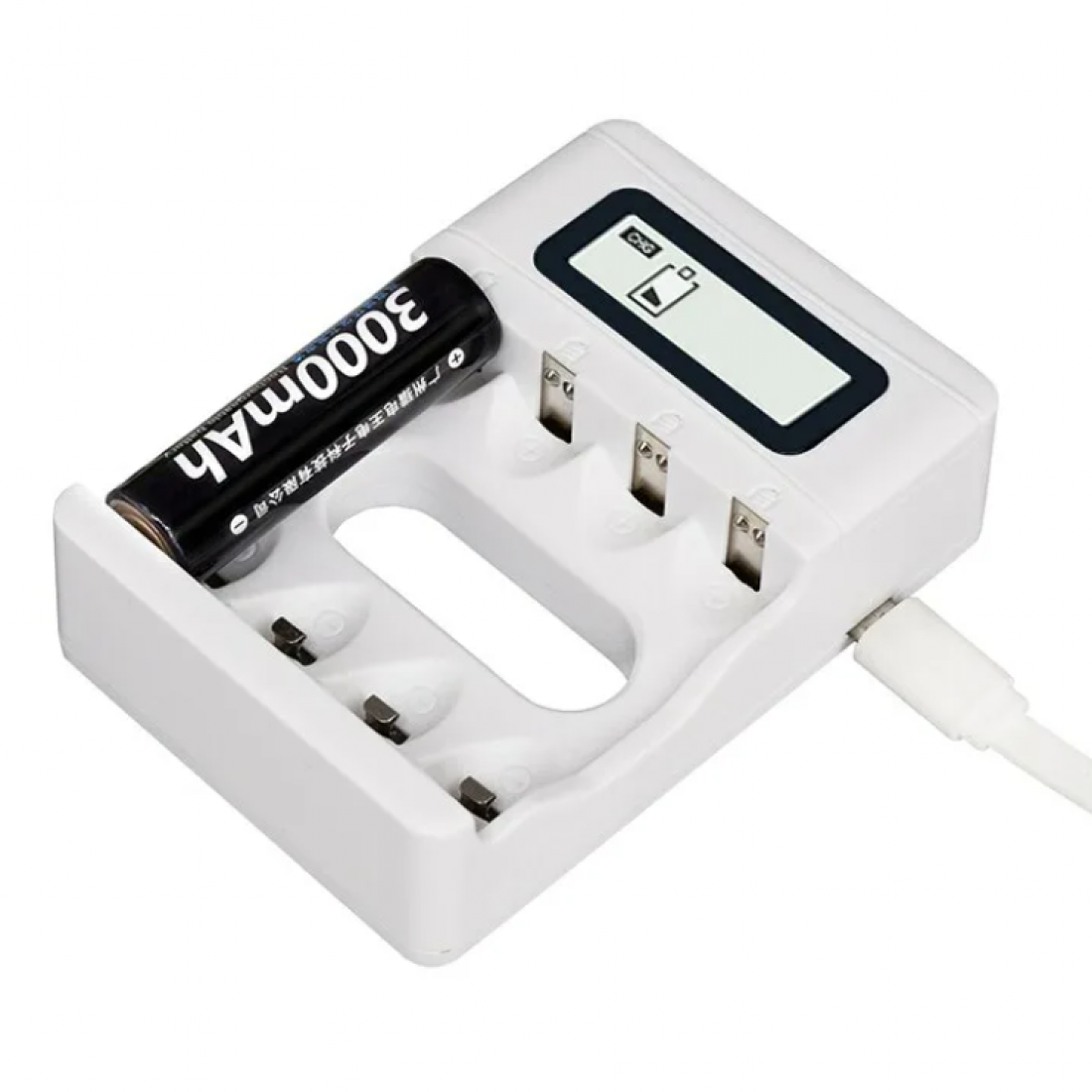 Аккумуляторные батарейки АА Ni-MH (Пальчиковые) Palo 3000 mAh, 1.2 V Комплект 4шт + кейс + зарядка