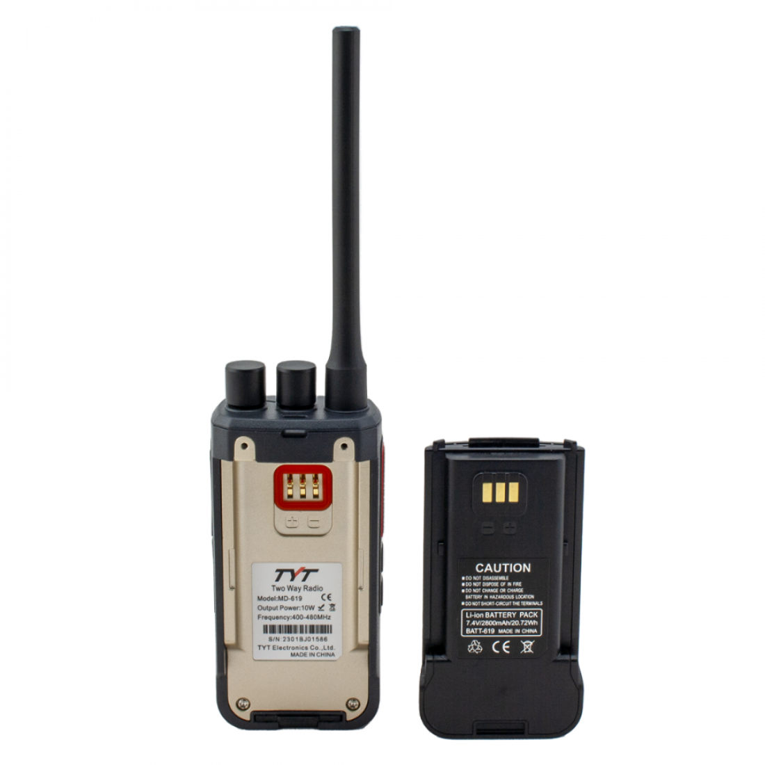 Цифровая рация TYT MD-619 10Вт Type-C AES256