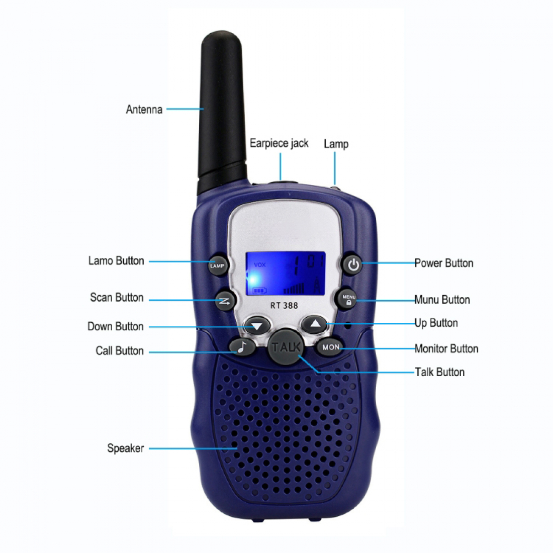Комплект детских раций RT-388 Фиолетовый