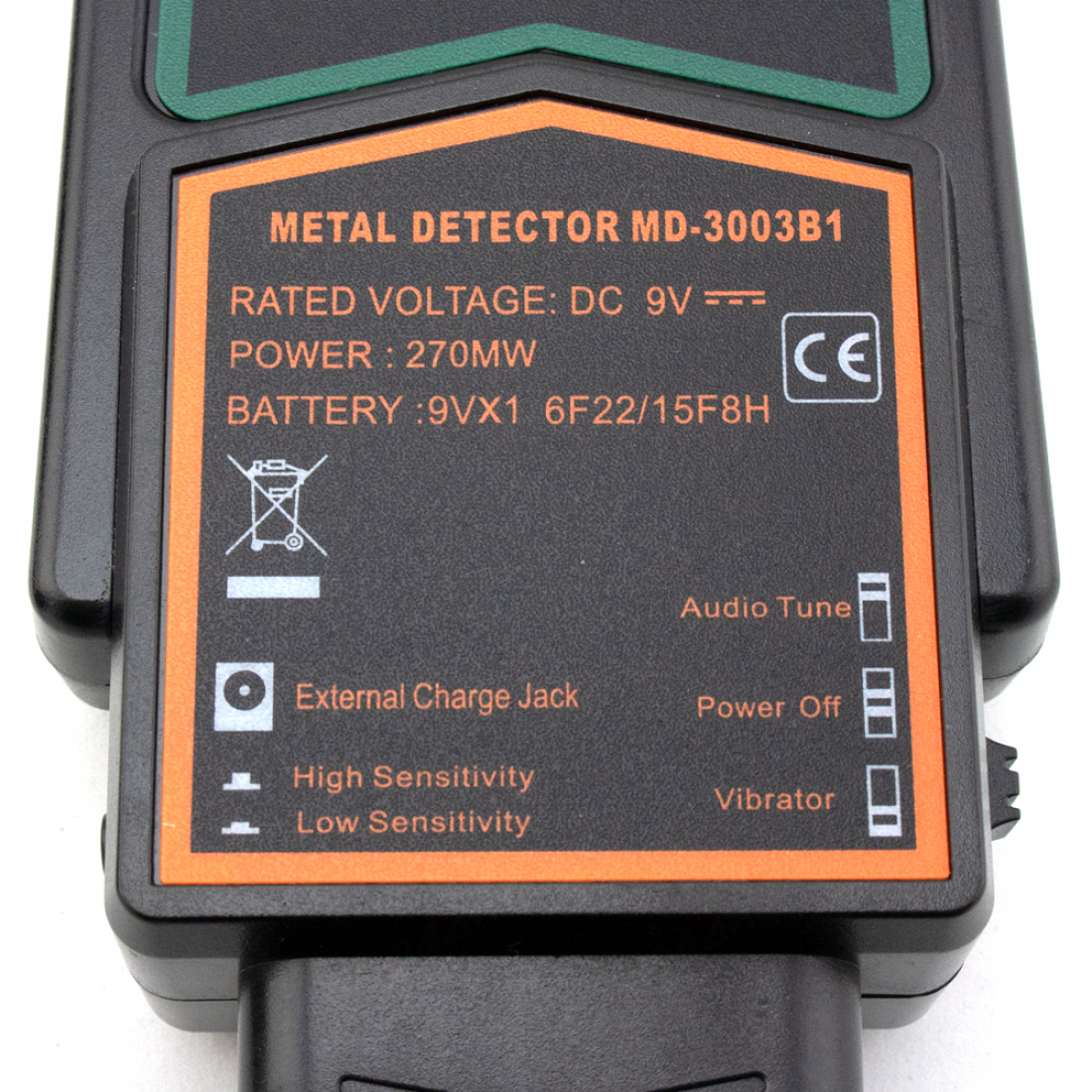 Ручной металлодетектор Super Scanner MD-3003B1 + Аккумуляторная крона Palo
