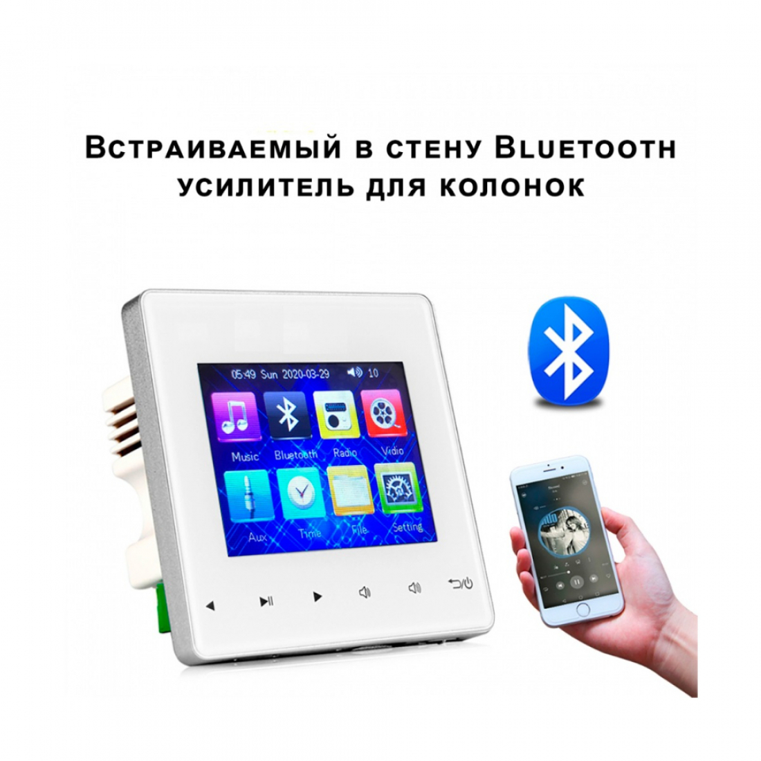 Встраиваемая аудиосистема для фоновой музыки 425G-W+ 4*CSR625 с блоком управления