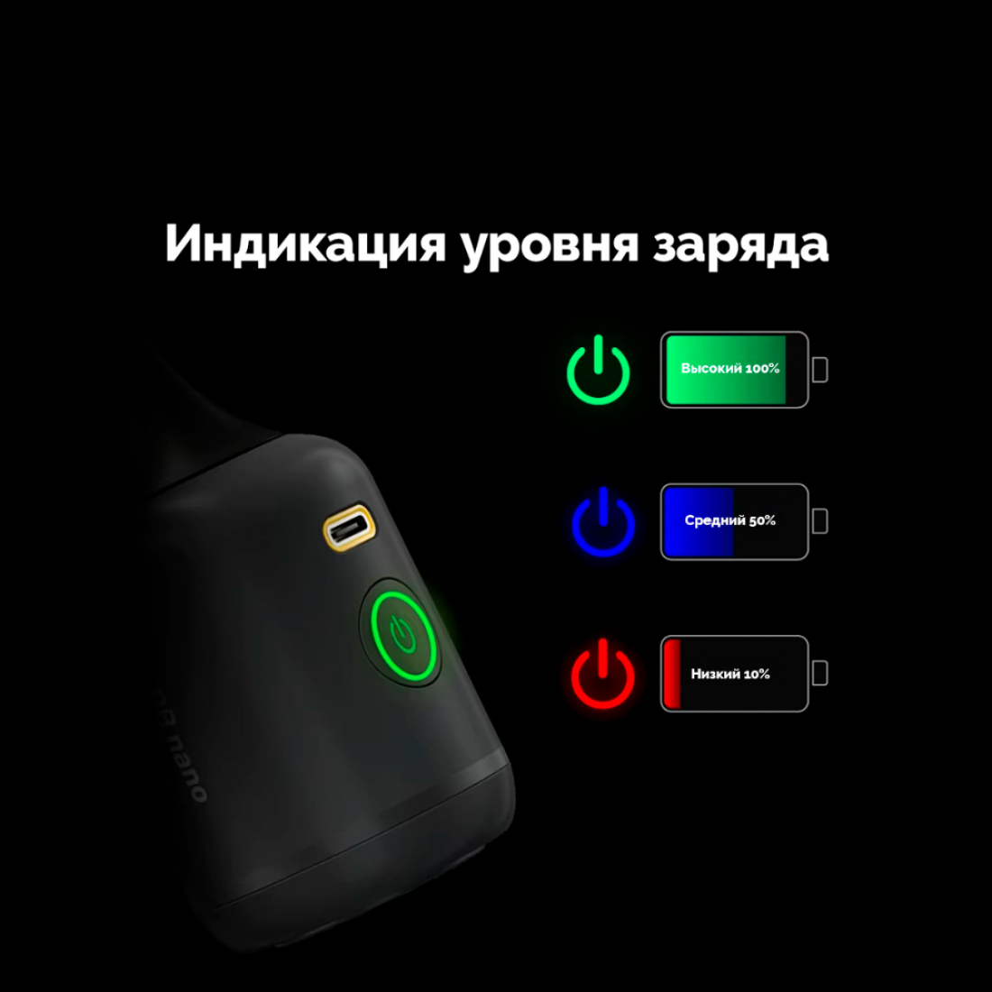 Электронная воздуходувка Nitecore BB Nano для удаления пыли