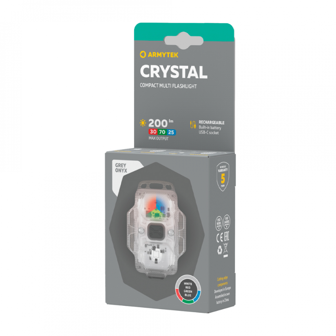 Armytek CRYSTAL USB-C (Grey Onyx)