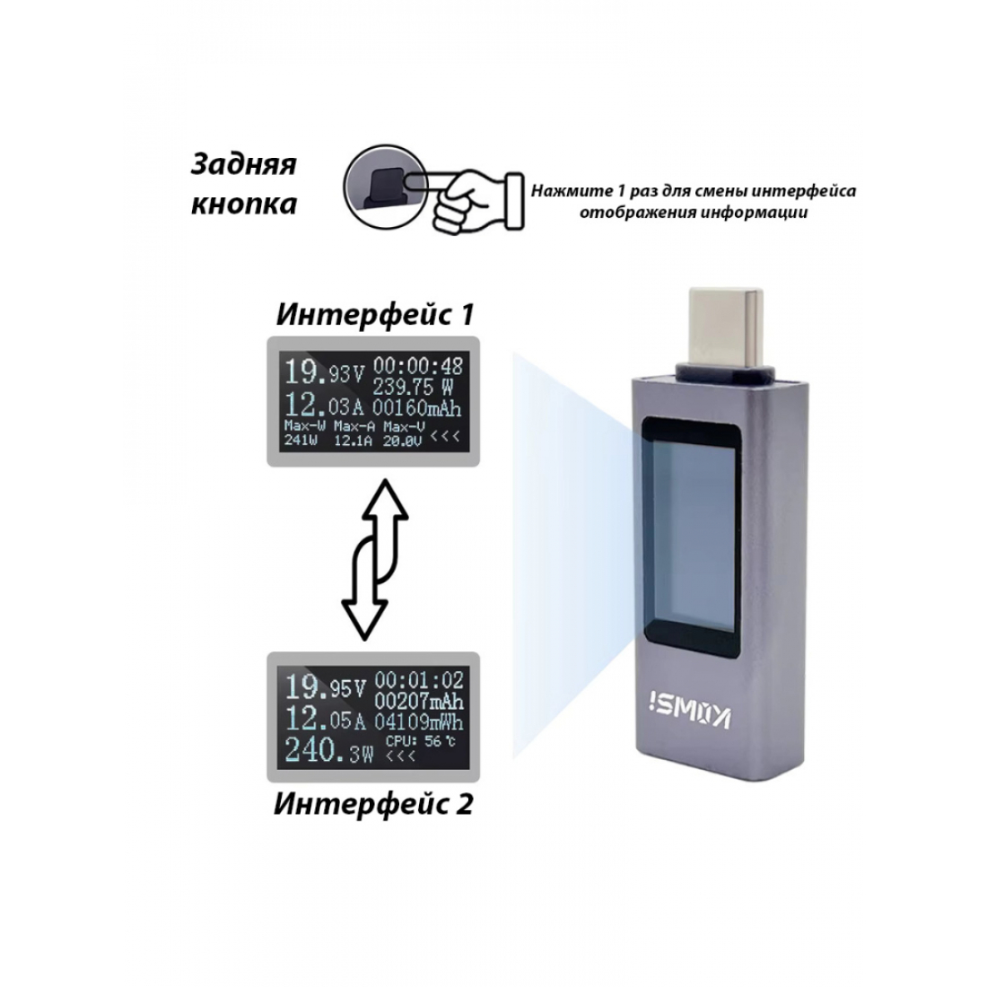 USB тестер Kowsi KWS-2301C
