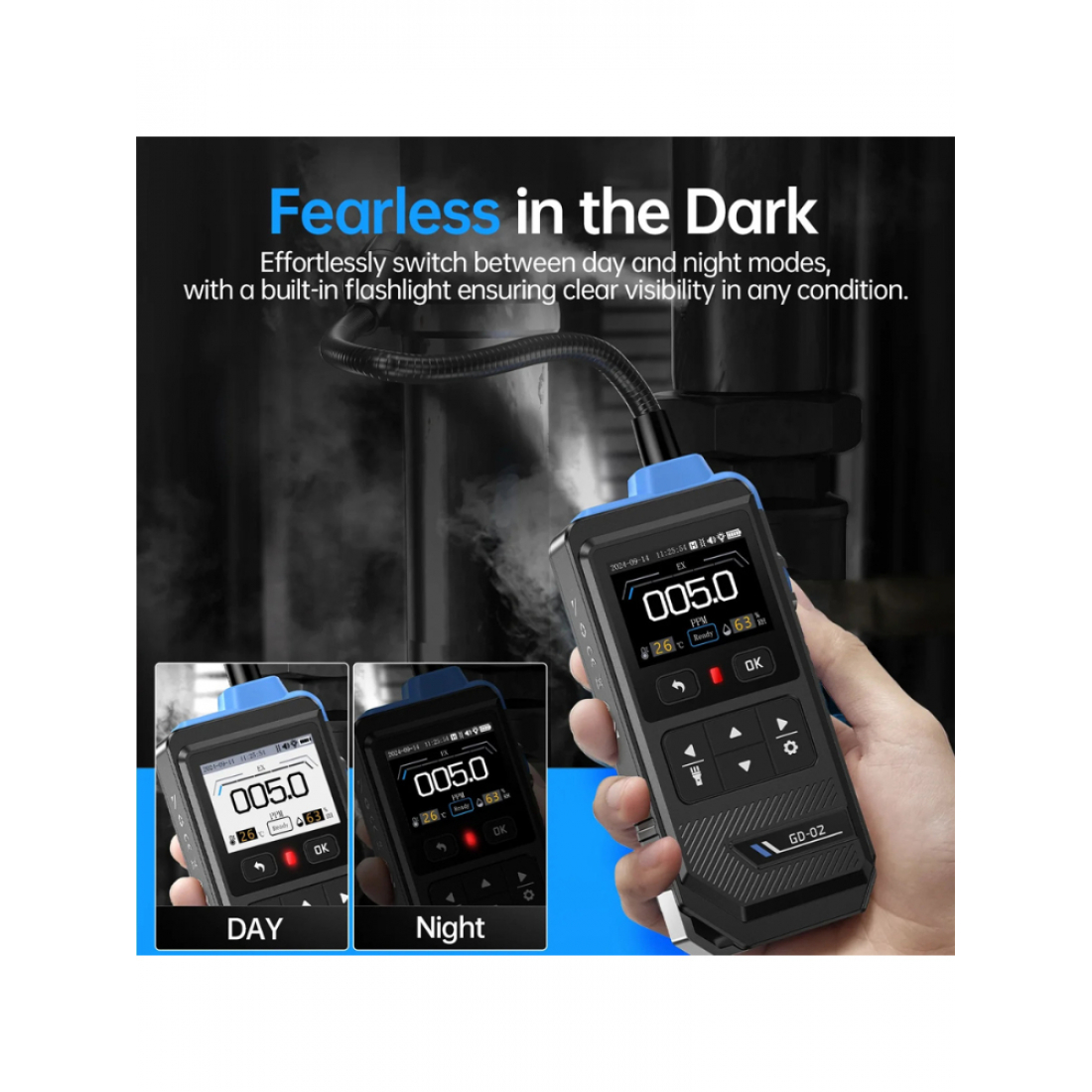 Детектор утечки горючих газов FNIRSI GD-02 3в1