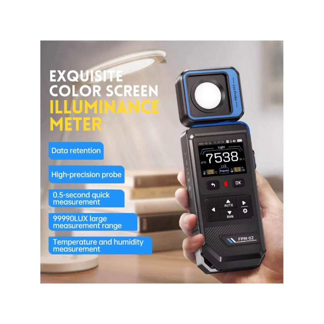 Измеритель освещенности FNIRSI FPM-02 3в1