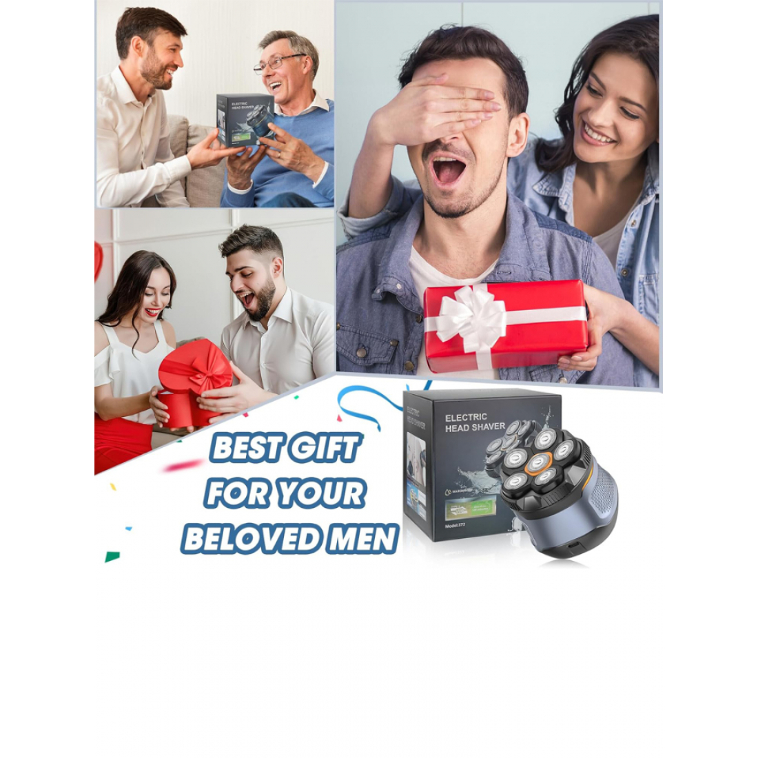 Электробритва мужская для головы и бороды (372)