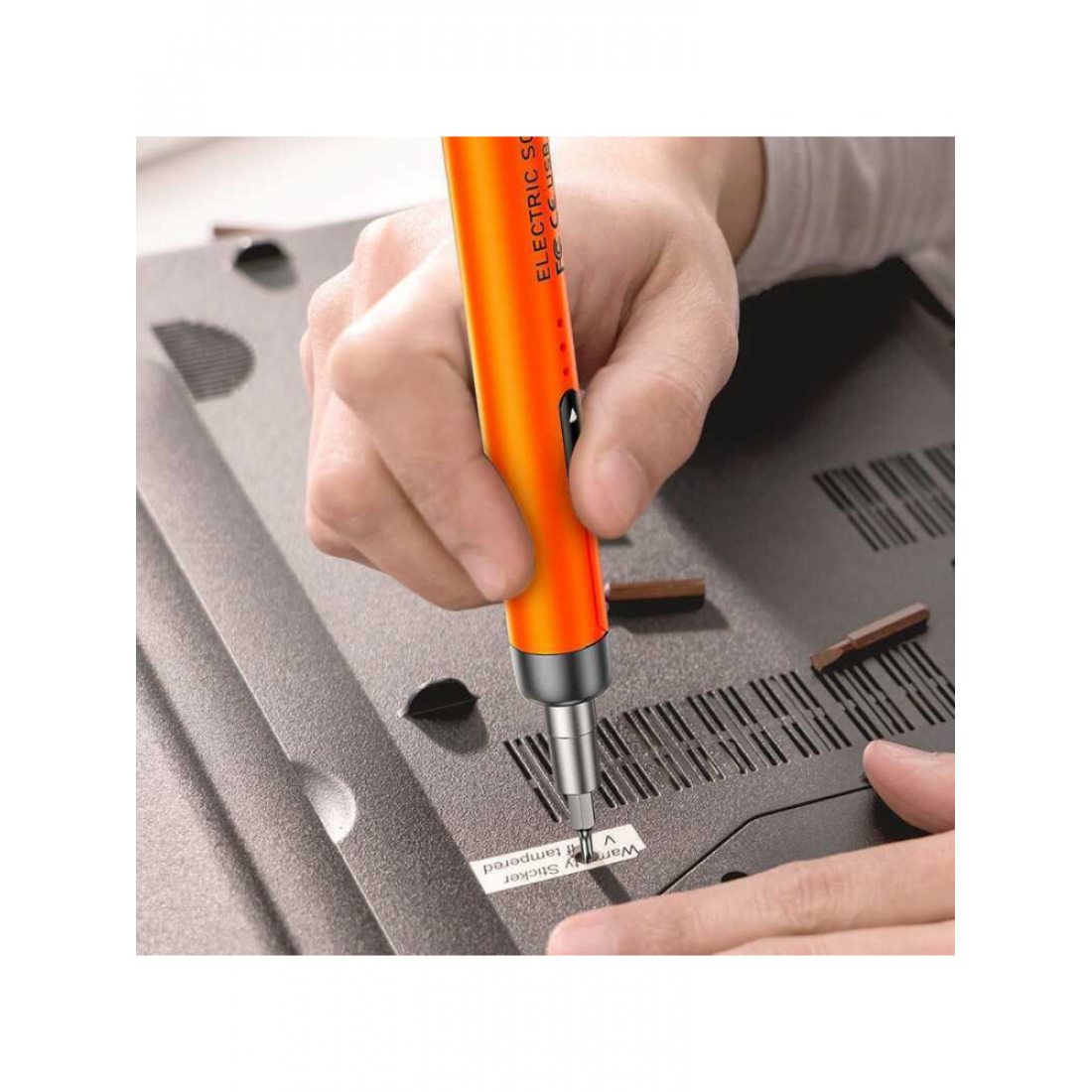 Электрическая отвертка TK-S001 orange, аккумуляторная, с набором бит