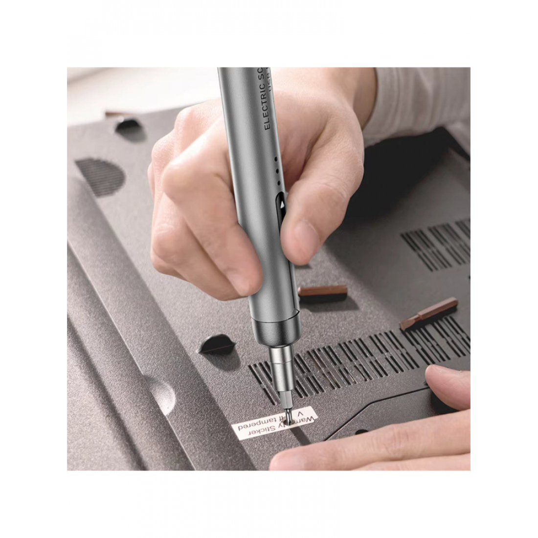 Электрическая отвертка TK-S001 gray, аккумуляторная, с набором бит