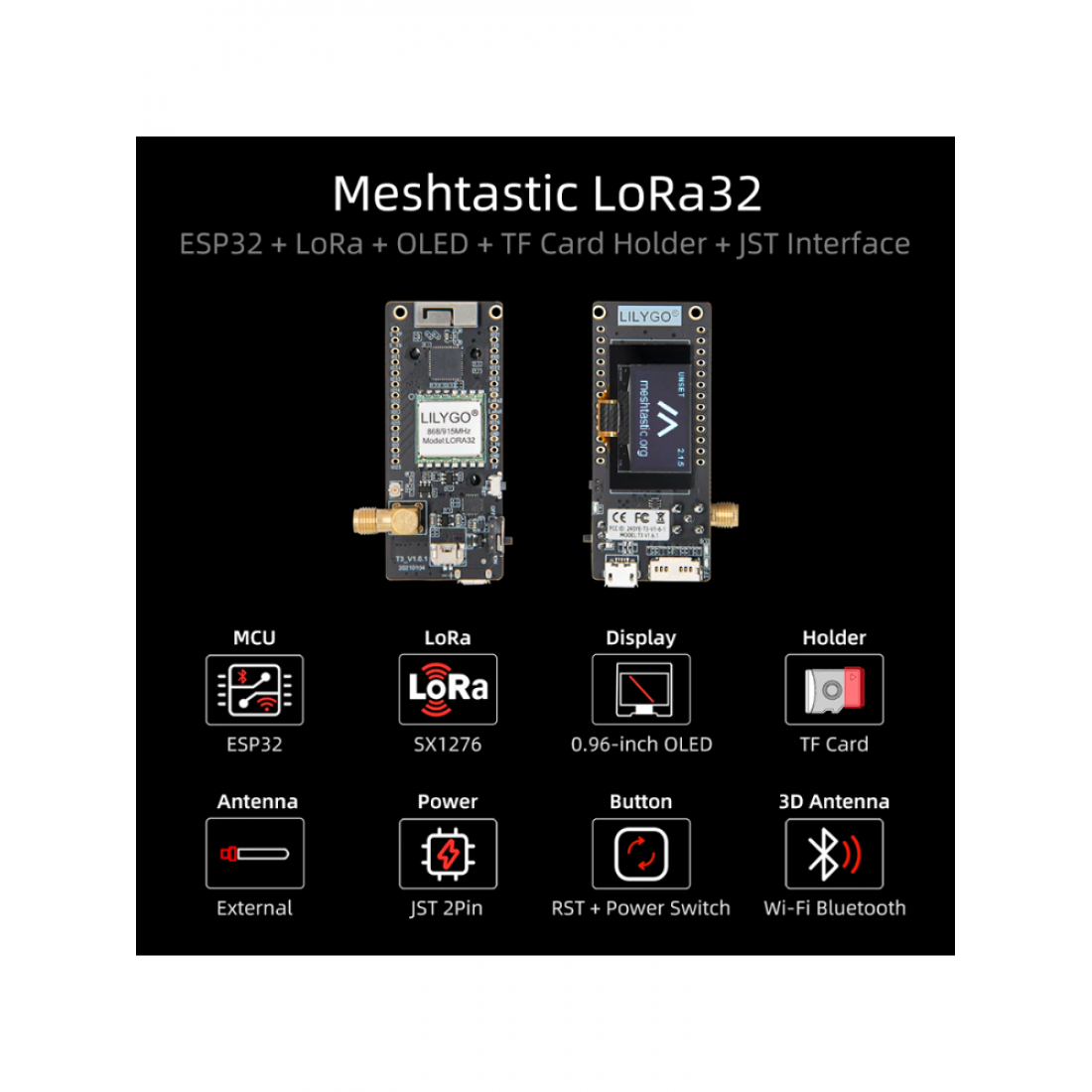 Плата LILYGO TTGO Meshtastic LoRa32 V2.1_1.6.1  868 МГц SX1276